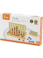 Дървена стратегическа игра Viga Toys – Четири жетона в една линия