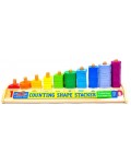 Дървена цветна низанка Melissa & Doug - С цифри и форми