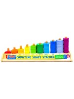 Дървена цветна низанка Melissa & Doug - С цифри и форми