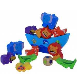 Дървена везна с животни Acool Toy