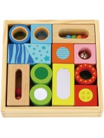 Дървени блокчета с различни елементи Tooky Toy