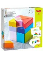 Дървени кубчета Haba - Танграм, 21 части