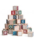 Дървени кубчета Micki Pippi - Букви и цифри