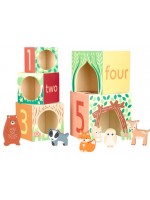 Дървени кубчета Orange Tree Toys - Горски животни