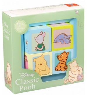 Дървени кубчета Orange Tree Toys - Мечо Пух