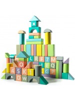 Дървени кубчета Tooky Toy - 90 елемента