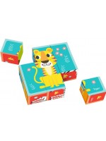 Дървени кубчета Tooky Toy - 9 броя
