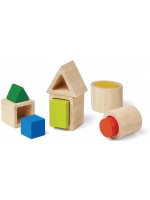 Дървени кубчета за редене и сортиране PlanToys 