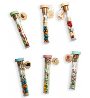 Дървени мъниста в туба Cayro - Животни, асортимент