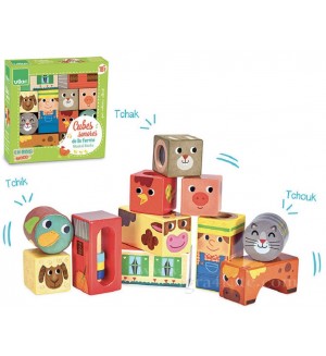 Дървени музикални кубчета Vilac – Ферма