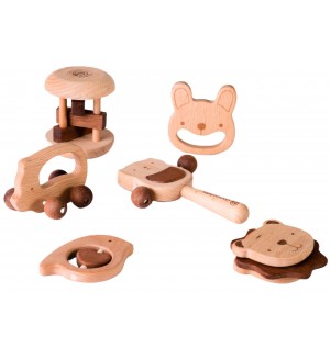 Дървении играчки Smart Baby - 6 броя
