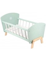 Дървено легло за кукли Janod - Zen, зелено