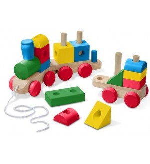 Дървено цветно влакче Melissa & Doug 