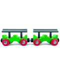 Дървено влакче Hape - Retro Train, със сгъваем комин, 4 части