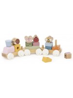 Дървено влакче Viga Toys PolarB - Цветна градина