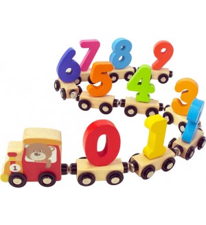 Дървено влакче Wooden - С цифри Дървено влакче Wooden - С цифри