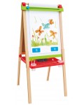 Дъска за рисуване 3 в 1 Hape International - Стативът на малкия художник, 18 части