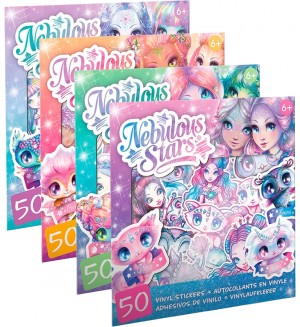 Декоративни стикери Nebulous Stars - Водоустойчиви, 50 броя, асортимент