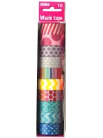 Декоративно тиксо Sense – Washi Tape, 10 броя