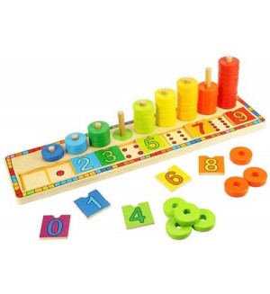 Детска дървена игра Bigjigs - Уча се да броя