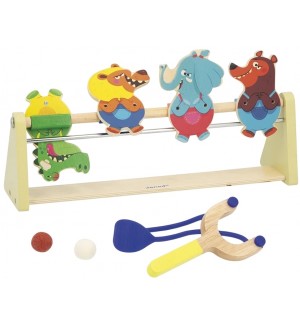 Детска дървена игра Janod Applepop - Събори ги