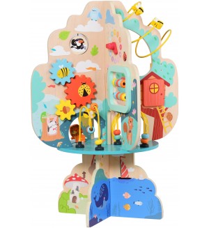 Детска дървена игра с активности Moni Toys - Дърво