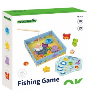 Детска дървена игра Tooky Toy - Риболов