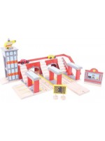 Детска дървена играчка Bigjigs - Централна гара