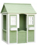 Детска дървена къщичка за игра Ginger Home - Градинска, в зелено и бяло