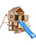 Детска дървена къщичка за игра Ginger Home - С пързалка, 2 люлки, катерушка и пясъчник
