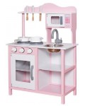 Детска дървена кухня Ginger Home - С аксесоари, розова