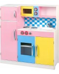 Детска дървена кухня Ginger Home - С хладилник, фурна и микровълнова, 90 cm
