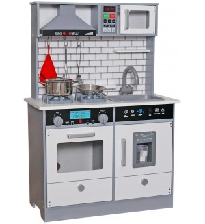 Детска дървена кухня Ginger Home - Със звук, светлина и аксесоари