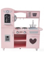Детска дървена кухня Moni Toys - Розова