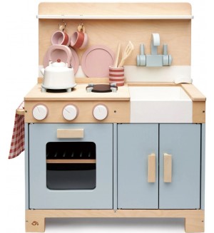 Детска дървена кухня Tender Leaf Toys - Mini Chef, с аксесоари