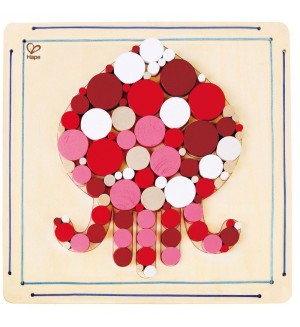 Детска дървена мозайка Hape International - Октопод Детска дървена мозайка Hape International - Октопод