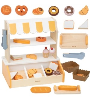 Детска дървена пекарна Viga Toys PolarB - С печива и аксесоари Детска дървена пекарна Viga Toys PolarB - С печива и аксесоари
