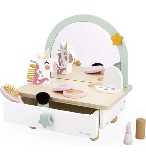 Детска дървена тоалетка Janod - Еднорог Детска дървена тоалетка Janod - Еднорог