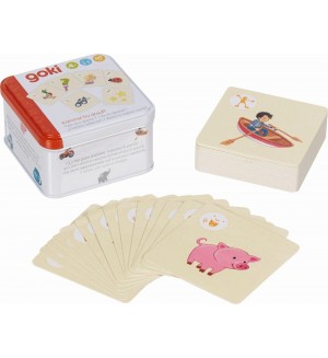 Детска екшън игра 3 в 1 Goki - Познай картата, 60 броя