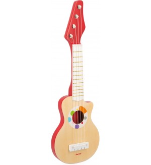 Детска електрическа китара Janod - Confetti, дървена Детска електрическа китара Janod - Confetti, дървена