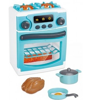 Детска готварска печка Raya Toys - My Home, синя