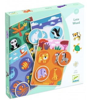 Детска игра Djeco - Лото, Животните по света