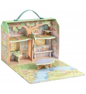 Детска игра Djeco Tinyly Collection - Къщичката на Силвия и Фокс в гората