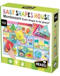 Детска игра Headu Montessori - Бебешка къща от разноцветни форми