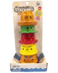 Детска игра Raya Toys - Hamburger Stacking, кула от кофички за подреждане