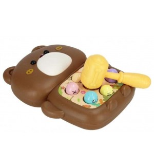 Детска игра с чукче Raya Toys - Мече, кафяво
