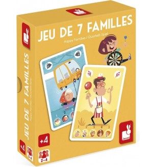 Детска игра с карти Janod - Happy Families, тема Панаир