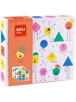 Детска игра със стикери Apli Kids - Емоциите с геометрични форми