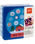 Детска игра със стикери Apli - Коледа, в метална кутия