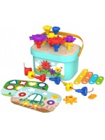 Детска игра Tooky Toy - Мозайка и конструктор в куфар, 49 части